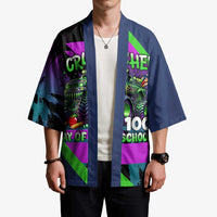 I Crushed 100 Days of School Monster Truck Kimono 100th Day Boys - Retro Radiant Pattern