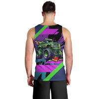 I Crushed 100 Days of School Monster Truck Men Tank Top 100th Day Boys - Retro Radiant Pattern
