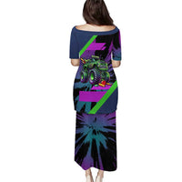 I Crushed 100 Days of School Monster Truck Puletasi 100th Day Boys - Retro Radiant Pattern