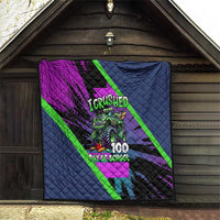 I Crushed 100 Days of School Monster Truck Quilt 100th Day Boys - Retro Radiant Pattern