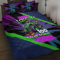 I Crushed 100 Days of School Monster Truck Quilt Bed Set 100th Day Boys - Retro Radiant Pattern
