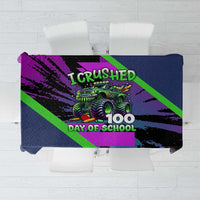 I Crushed 100 Days of School Monster Truck Tablecloth 100th Day Boys - Retro Radiant Pattern