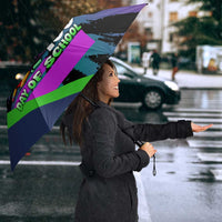 I Crushed 100 Days of School Monster Truck Umbrella 100th Day Boys - Retro Radiant Pattern