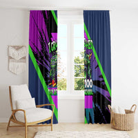 I Crushed 100 Days of School Monster Truck Window Curtain 100th Day Boys - Retro Radiant Pattern