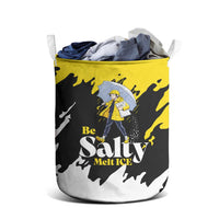 Be Salty Melt Ice Laundry Basket with Bold Splash Pattern