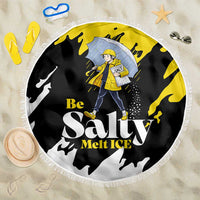 Be Salty Melt Ice Beach Blanket with Bold Splash Pattern