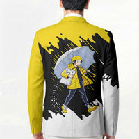 Be Salty Melt Ice Blazer with Bold Splash Pattern