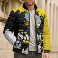 Be Salty Melt Ice Bomber Puffer Jacket with Bold Splash Pattern