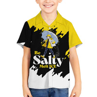 Be Salty Melt Ice Kid Hawaiian Shirt with Bold Splash Pattern