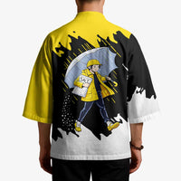 Be Salty Melt Ice Kimono with Bold Splash Pattern