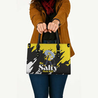 Be Salty Melt Ice Leather Bag with Bold Splash Pattern