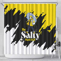 Be Salty Melt Ice Shower Curtain with Bold Splash Pattern