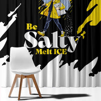 Be Salty Melt Ice Window Curtain with Bold Splash Pattern