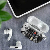 Same Shit Different Costume AirPods Case Monochrome Gritty Texture