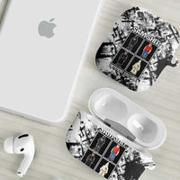 Same Shit Different Costume AirPods Case Monochrome Gritty Texture
