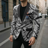 Same Shit Different Costume Blazer Monochrome Gritty Texture