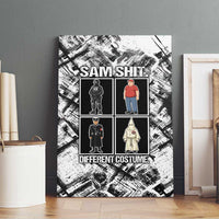 Same Shit Different Costume Canvas Wall Art Monochrome Gritty Texture