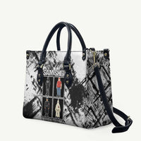 Same Shit Different Costume Leather Bag Monochrome Gritty Texture