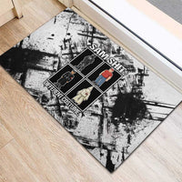 Same Shit Different Costume Rubber Doormat Monochrome Gritty Texture