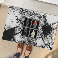 Same Shit Different Costume Rubber Doormat Monochrome Gritty Texture