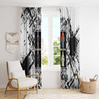 Same Shit Different Costume Window Curtain Monochrome Gritty Texture