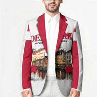 Denmark Kongeriget Heritage Blazer Vintage Viking Ship And Nyhavn Scenic Illustration