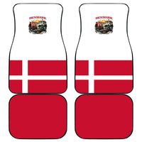 Denmark Kongeriget Heritage Car Mats Vintage Viking Ship And Nyhavn Scenic Illustration