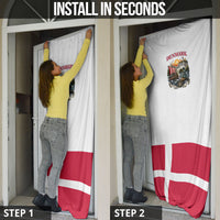 Denmark Kongeriget Heritage Door Cover Vintage Viking Ship And Nyhavn Scenic Illustration
