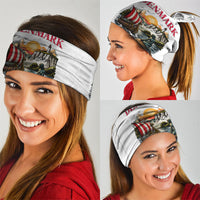 Denmark Kongeriget Heritage Neck Gaiter Vintage Viking Ship And Nyhavn Scenic Illustration