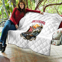 Denmark Kongeriget Heritage Quilt Vintage Viking Ship And Nyhavn Scenic Illustration