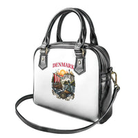 Denmark Kongeriget Heritage Shoulder Handbag Vintage Viking Ship And Nyhavn Scenic Illustration