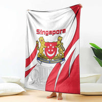 Singapore National Crest Blanket with City Skyline and Lion Design