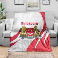 Singapore National Crest Blanket with City Skyline and Lion Design
