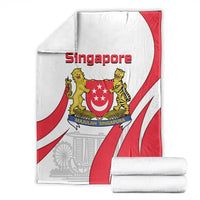 Singapore National Crest Blanket with City Skyline and Lion Design