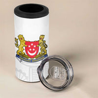 Singapore National Crest 4 in 1 Can Cooler Tumbler with City Skyline and Lion Design