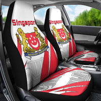Singapore National Crest Car Seat Cover with City Skyline and Lion Design