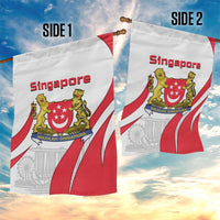 Singapore National Crest Garden Flag with City Skyline and Lion Design