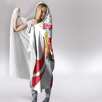 Singapore National Crest Hooded Blanket with City Skyline and Lion Design