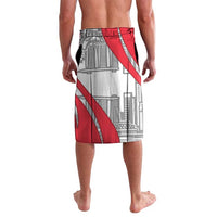 Singapore National Crest Lavalava with City Skyline and Lion Design