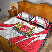 Singapore National Crest Quilt Bed Set with City Skyline and Lion Design