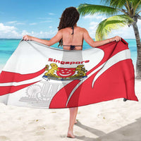 Singapore National Crest Sarong with City Skyline and Lion Design