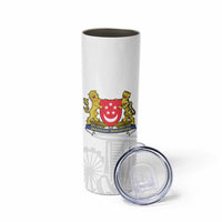 Singapore National Crest Skinny Tumbler with City Skyline and Lion Design