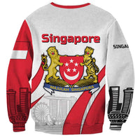 Singapore National Crest Sweatshirt with City Skyline and Lion Design