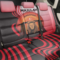 Singapore Lion Back Car Seat Cover with Sunset Marina Bay Design and National Flag