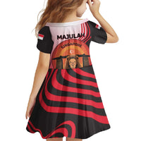 Singapore Lion Family Matching Off Shoulder Maxi Dress and Hawaiian Shirt with Sunset Marina Bay Design and National Flag