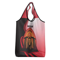 Singapore Lion Grocery Bag with Sunset Marina Bay Design and National Flag