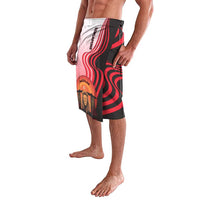 Singapore Lion Lavalava with Sunset Marina Bay Design and National Flag