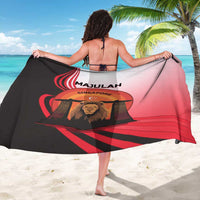 Singapore Lion Sarong with Sunset Marina Bay Design and National Flag