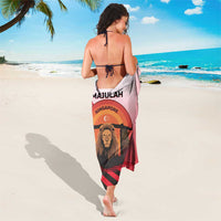 Singapore Lion Sarong with Sunset Marina Bay Design and National Flag