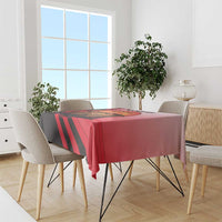 Singapore Lion Tablecloth with Sunset Marina Bay Design and National Flag